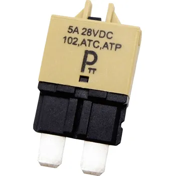 Autopojistky PARTS PTT Circuit Breaker Standard, type 3, Manual Reset, 5AC001-102-0091 Jistič, 28 V/DC, 5 A, 1 ks