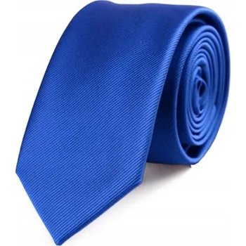 Kravata Pánská kravata MODRÁ chrpa úzký proužek, stylová, elegantní, klasická