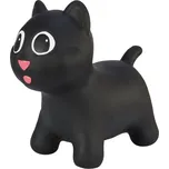 Gumové hopsadlo pro děti Hoppimals s pumpičkou - černá kočka