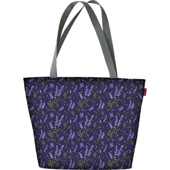 Holi taška přes rameno se zipem Dámy shopper vhodné pro A4 přenášení taška s motivem levandule