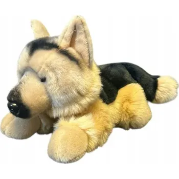 plyšák Plyšová Hračka Pejsek Německý ovčák Ležící Realistický DUBI - 30 cm