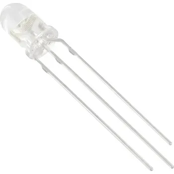 Polovodič HuiYuan 5019R1G6C-DHE LED s vývody červená, zelená kulatý 5 mm 700 mcd, 600 mcd 35 ° 20 mA