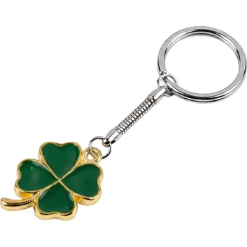 Přívěsek čtyřlístek zelenozlatý 17x23 mm
