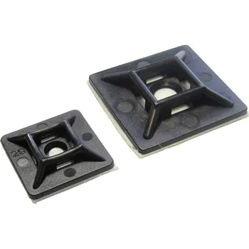 Stahovací páska WKK 11951071 úchytka šroubovací, samolepicí 11951071 4cestný vstup pro provlečení, UV stabilní černá 1 ks