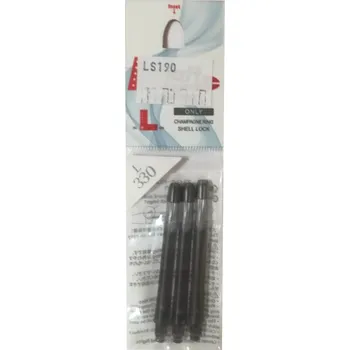 Příslušenství pro šipky Násadky na šipky L-Style Straight Spin 330, průsvitné černé, střední, 47mm