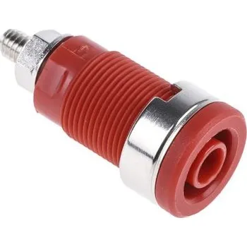 Elektrická zásuvka Banánek 32A 1kV Červená Samice 31.8mm