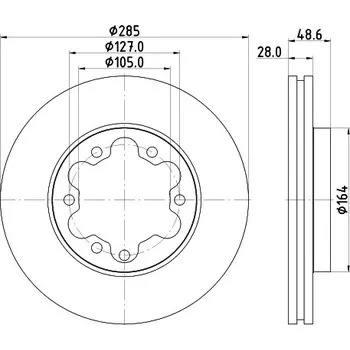 Brzdový kotouč Hella 8DD 355 117-421 Brzdový kotouč