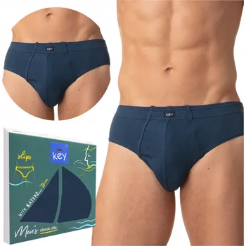 Slipy Pánské slipy KEY MPC-126 1 Ks velikost 4XL (48) tmavě modré