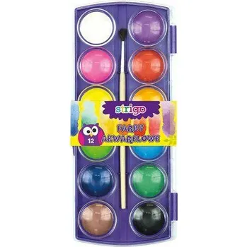 Výtvarná barva Akvarelové barvy Strigo 12 ks x 12 ml