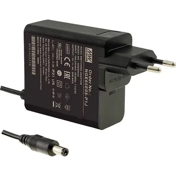 MEAN WELL NGE65E12-P1J zásuvkový napájecí adaptér, stálé napětí, 58.5 W