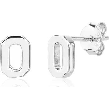 Náušnice Bealio BEALIO 13983 Stříbrné náušnice PÍSMENO O 03-13983-4079