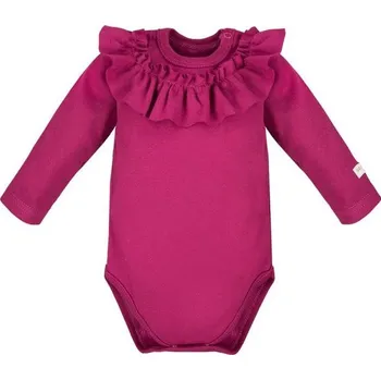 Kojenecký body Eevi Body s volánkem Simply Comfy BORDÓ - 74