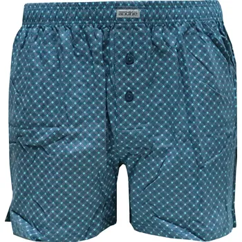 Trenýrky Pánské trenky s geometrickým vzorem Andrie PS 5968 petrol velikost 3XL