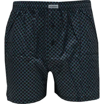 Trenýrky Pánské trenky s geometrickým vzorem Andrie PS 5968 černá velikost L