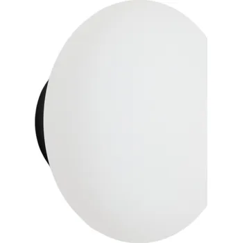 Nástěnné svítidlo Kave Home Skleněné nástěnné světlo s černou základnou Bamila Ø 15 cm