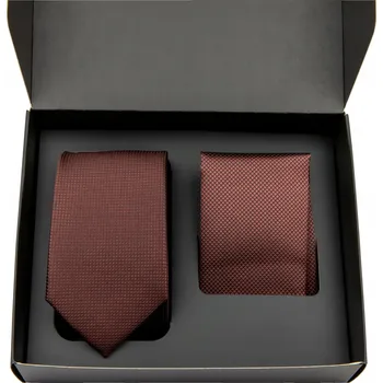 Kravata Ankani hnědá hladká úzká polyester