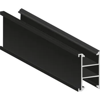 Stavební profil Hliníkový montážní H profil 30x50mm 3,44 m černý