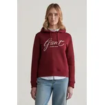 MIKINA GANT REG SCRIPT HOODIE PLUMPED RED