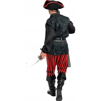 Karnevalový kostým PIRÁTSKÝ KOSTÝM, PŘEVLEK KAPITÁNA HOOKA PRO DOSPĚLÉ, HALLOWEEN SADA XL