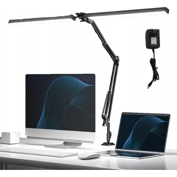 Lampička LED STOLNÍ LAMPA STMÍVATELNÁ NA PSACÍ STŮL NASTAVITELNÁ 3 BARVY SE SVORKOU