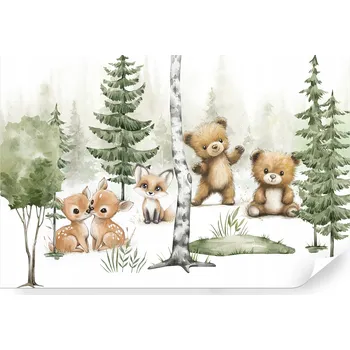 Fototapeta Fototapeta samolepicí MEDVÍDCI V LESE PRO DĚTI 368 x 280 cm