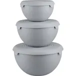 Sada misek Practic, plastová, 1,5 l, 3 l, 6 l, šedá, 10031290