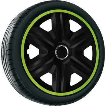 Poklice na kolo Poklice na kola 16" Fast Lux NRM, zelená/černá, 4 ks