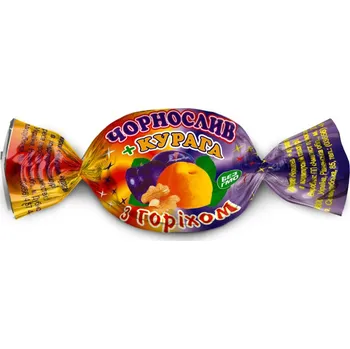 Bonbon Bonbóny švestka a meruňka s čokoládou a vlašským ořechem Ametyst plus 1 kg