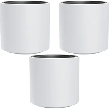 Květináč Mrazuvzdorný květináč HEOS, bílý, s vložkou, objem 31 l, matný, DBHER470, 3 kusy