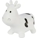 Gumové hopsadlo pro děti Hoppimals s pumpičkou - bílá kráva