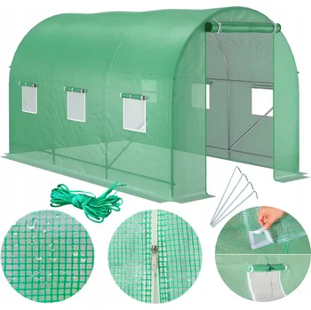 Fóliovník ZAHRADNÍ FÓLIOVNÍK 7,5 m2 SKLENÍK PEVNÁ KONSTRUKCE 2,5 x 3 x 2 m