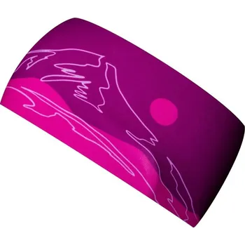 Sportovní čelenka bjež čelenka HORIZON magenta zimní
