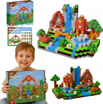 ostatní stavebnice MAGNETICKÉ STAVEBNICE MINECRAFT GOODY KING 100 KS DÁREK 3+
