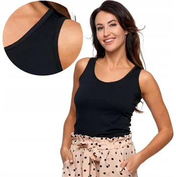 Dámské tričko Moraj bavlněné dámské tílko černé XL