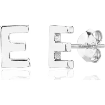 Náušnice Bealio BEALIO 13975 Stříbrné náušnice PÍSMENO E 03-13975-4083
