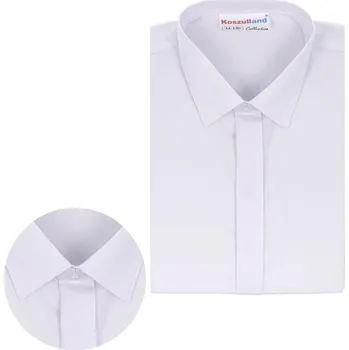 Chlapecká košile Dětská košile s dlouhým rukávem Marcinkowski, bílá, velikost 170, polyester