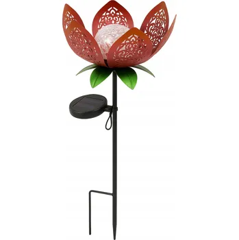 Venkovní osvětlení Solární lampa zapichovací Mervato červená 80 cm 1 ks