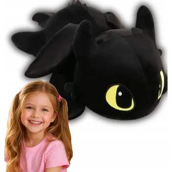 plyšák Plyšový Bezzubka plyšový mazlíček přítulníček drak polštář Pro Děti černý