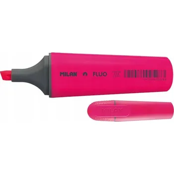 Zvýrazňovač plochý seříznutý Milan růžový 0392