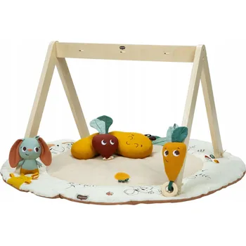 Hrací deka Gymnastika/vzdělávací podložka s dřevěným stojanem - Garden of Adventure