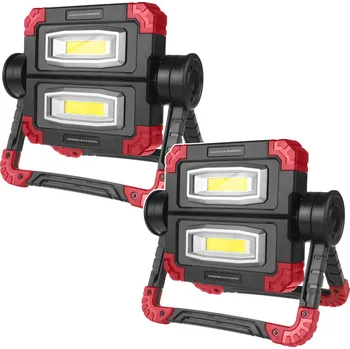 Svítilna Pracovní lampa Maclean LED COB, 300 lm, 3 režimy svícení, napájení 4xAA, barevná teplota 6500K, MCE439 2ks