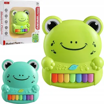 Hudební nástroj pro děti Hudební pianko Žába pro děti 2 barvy Světlo Zvuk Dárek