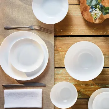 Jídelní set Jídelní souprava LUMINARC Diwali bílá 18 ks pro 6 osob