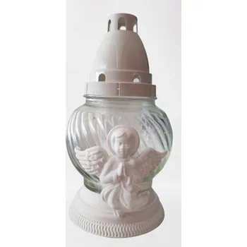 Svíčka SVÍČKA HŘBITOVNÍ SVÍČKA ANIOŁEK S NÁPLNÍ