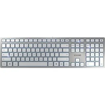 Klávesnice CHERRY Keyboard KC 6000 Slim [EU] silver/white (JK-1600EU-1)