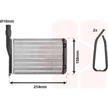 Výměník tepla Výměník tepla, vnitřní vytápění VAN WEZEL 43006087