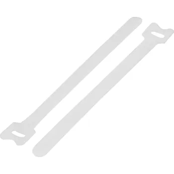 Zip TRU COMPONENTS TC-12351680 kabelový manažer na suchý zip ke spojování háčková a flaušová část (d x š) 210 mm x 16 mm bílá 20 ks