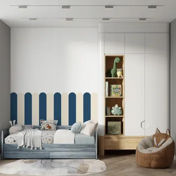 Fototapeta Fototapeta samolepicí pro děti, chlapecká lamperie do dětského pokoje, pruhy