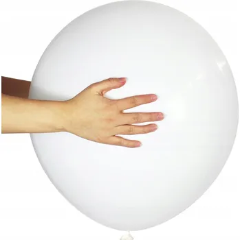 Balónek Velký latexový BALÓNEK 18 palců 45 cm 1 ks BÍLÝ na Narozeniny Dekorace