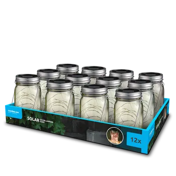 Stojací lampa Svítidlo solární ML-DS005 LED sklenice